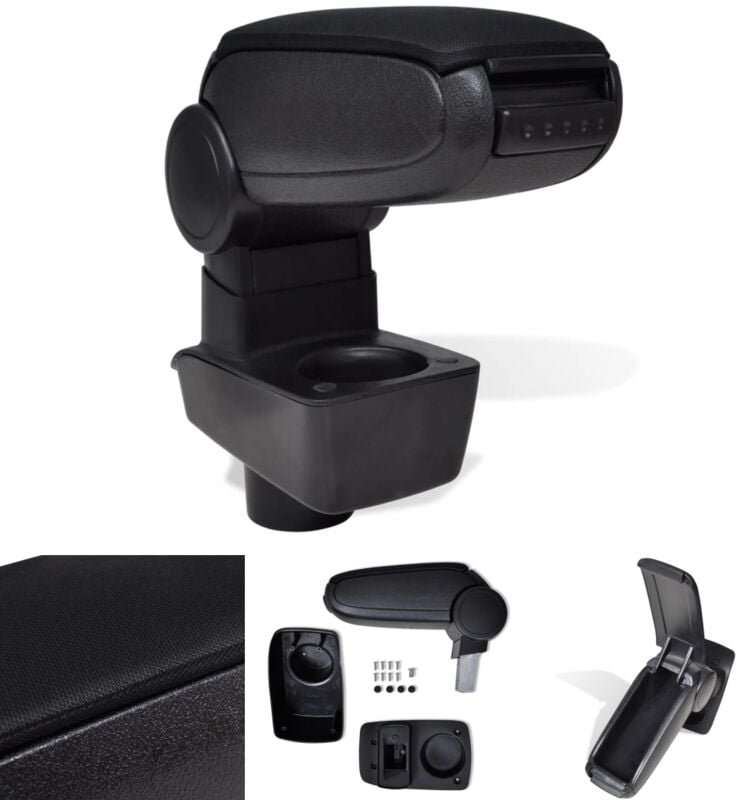 True Deal - The Living Store Auto-Armlehne Geeignet für Ford Fiesta MK7 (2009) - Kfz-Sitze - Schwarz