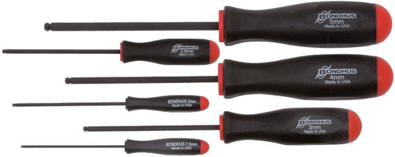 Satz metrischer Kugelschraubendreher. 6er-Set 1,5-5mm Bondhus 10686