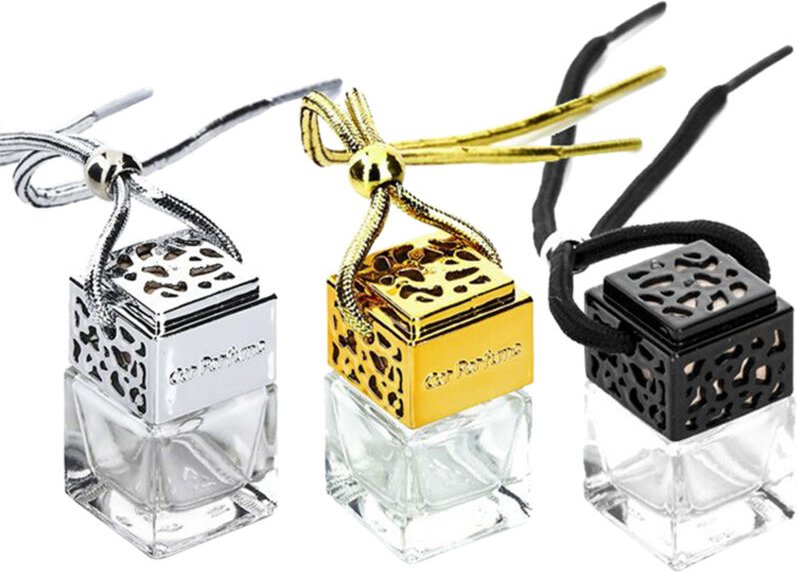 Thumbnail - Jeffergarden - 3 Stück leere Auto-Parfümflasche zum Aufhängen, Lufterfrischer, nachfüllbarer Duft-Diffusor, leere Glasfl...