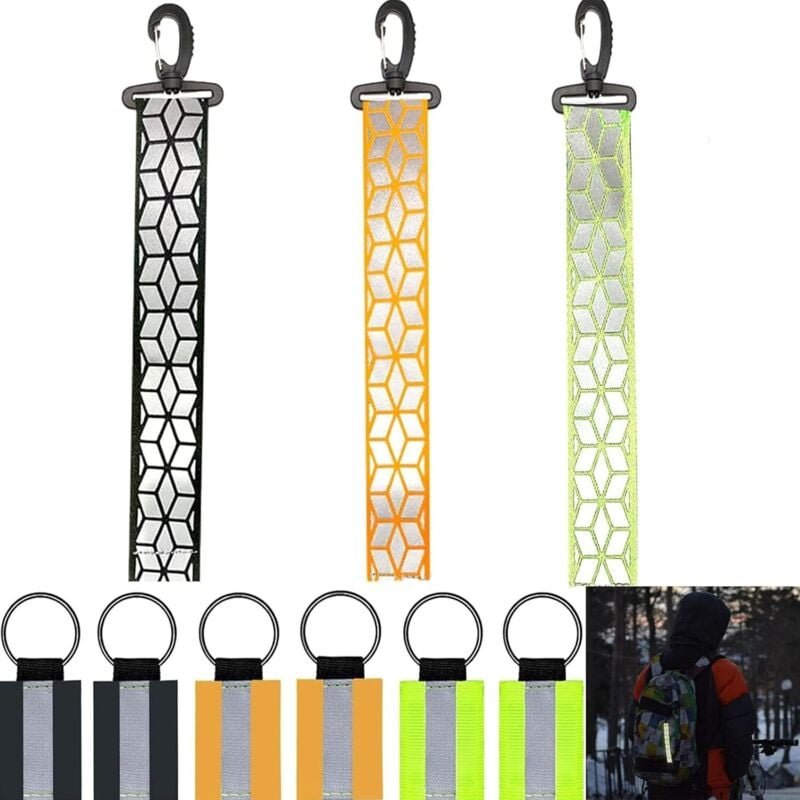 3 Stück Reflektierende Anhänger, Reflektor Anhänge,Anhänger Schulranzen Reflektor, Running Reflektoren, Reflektor, Refle...