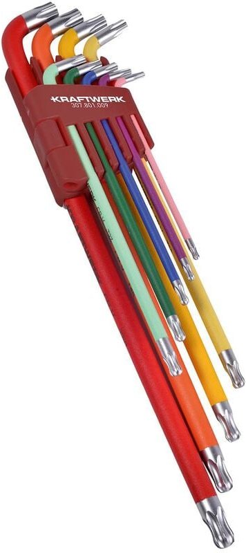 Kugelkopf-TX-Stiftschlüssel-Satz T10 - T50, 9 tlg.