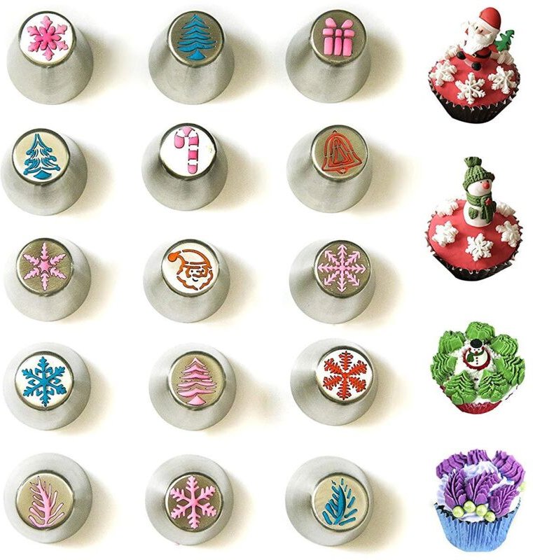 Weitere Weihnachtsdekorationen, russische Eishockey-Spritztüllen, Weihnachtsdesign, Kuchen, Backen, dekorative Werkzeuge