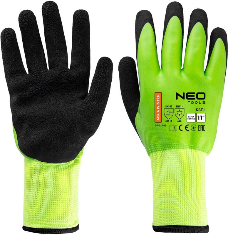 Thumbnail - Isolierte Arbeitshandschuhe, latexbeschichtetes Polyester (2-lagig), 3241X, Größe 11
