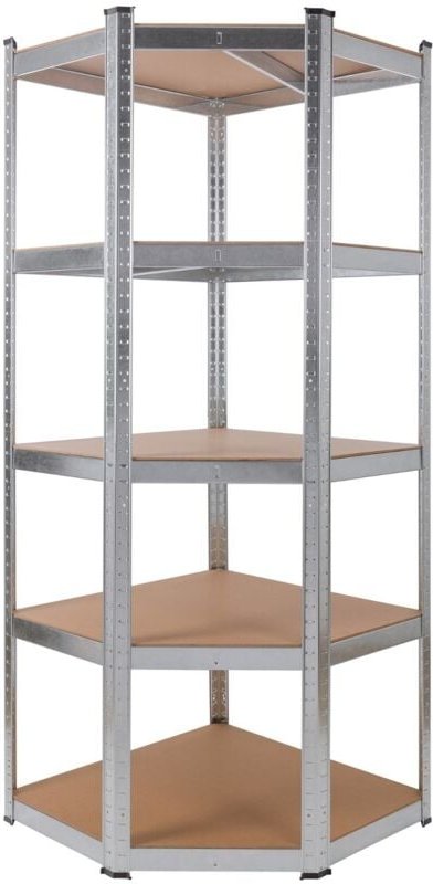 AREBOS Eckregal Schwerlastregal 180 x 70 x 70 cm 875 kg Kellerregal Steckregal verzinkt