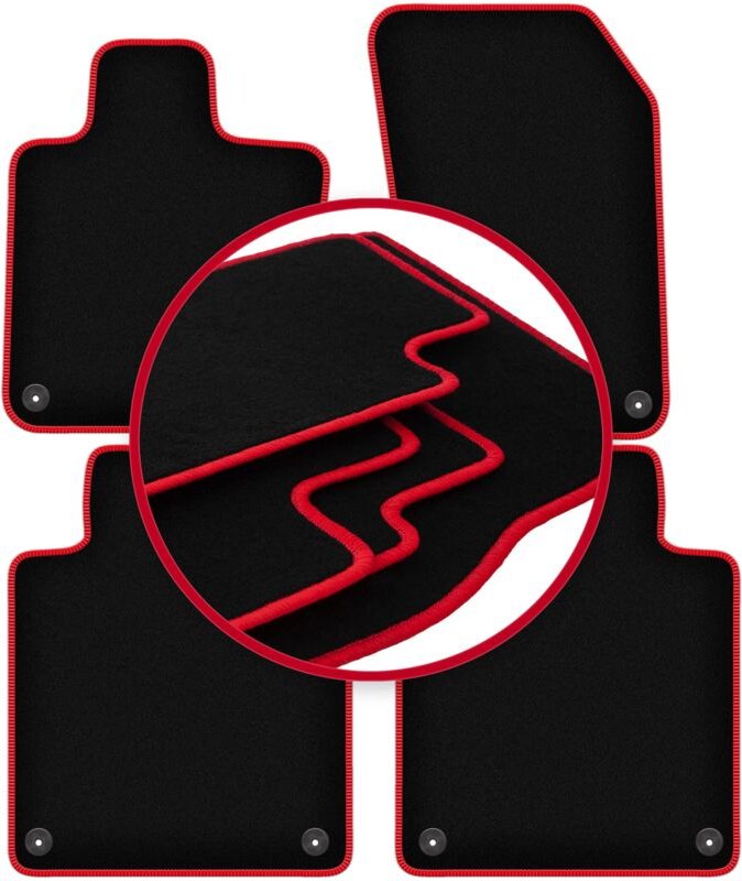 CARLUX-RED Auto-Fußmatten für: Volvo S90 II Long (2016-)