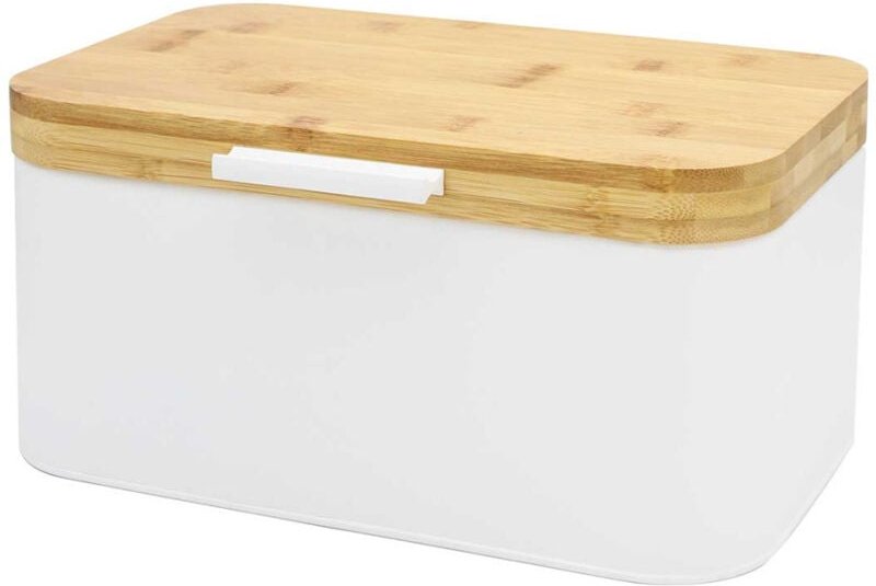 Brotkasten Aus Stahl Mit Holzdeckel 4260 Weiss
