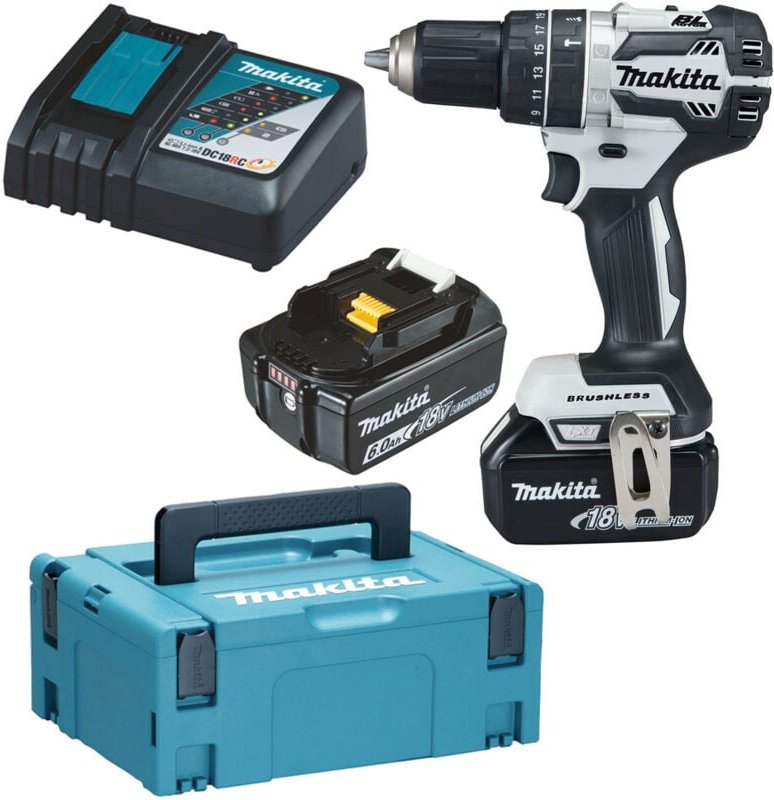 DHP484RGJW - Bohrhammer/Treiber - schnurlos - 2 Geschwindigkeiten - Bohrfutterschlüssel 13 mm - 54 N·m - Makita