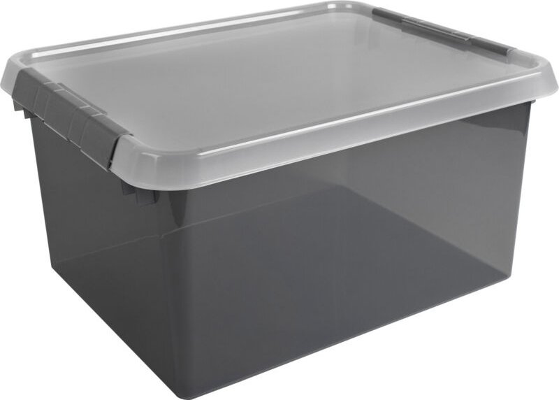 Aufbewahrungsbox mit Deckel Comfort Line 36 l rauchig transparent - Sunware
