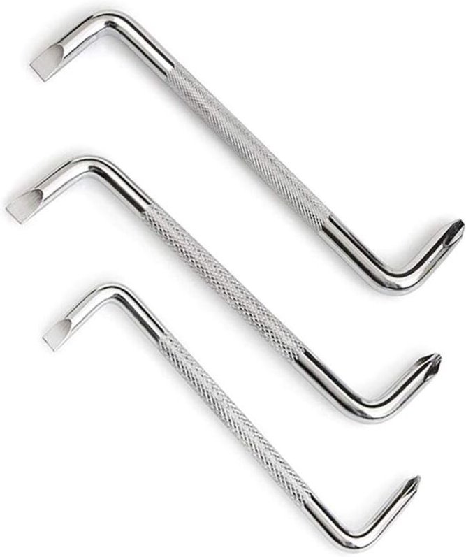 3-teiliges Offset-Schraubendreher-Set, Magnetkopf-Schraubendreher mit Z-Typ-Schraubenantrieb mit Philips und Flachkopf