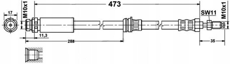 Flexible Gummibremsschläuche FORD FIESTA MK5 - MK6