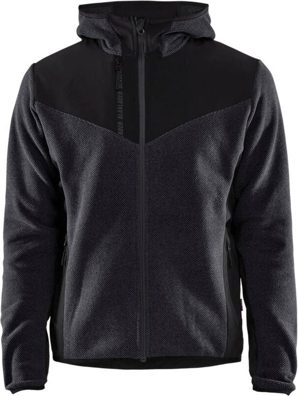 Arbeitsjacke aus Strick mit Softshell 5940 - Anthrazit/Grau Schwarz XL