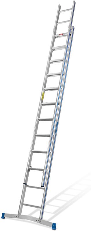 Mauderer Bavaria Schiebeleiter 920 mit Klapptraverse 2x10 Dreikantsprossen