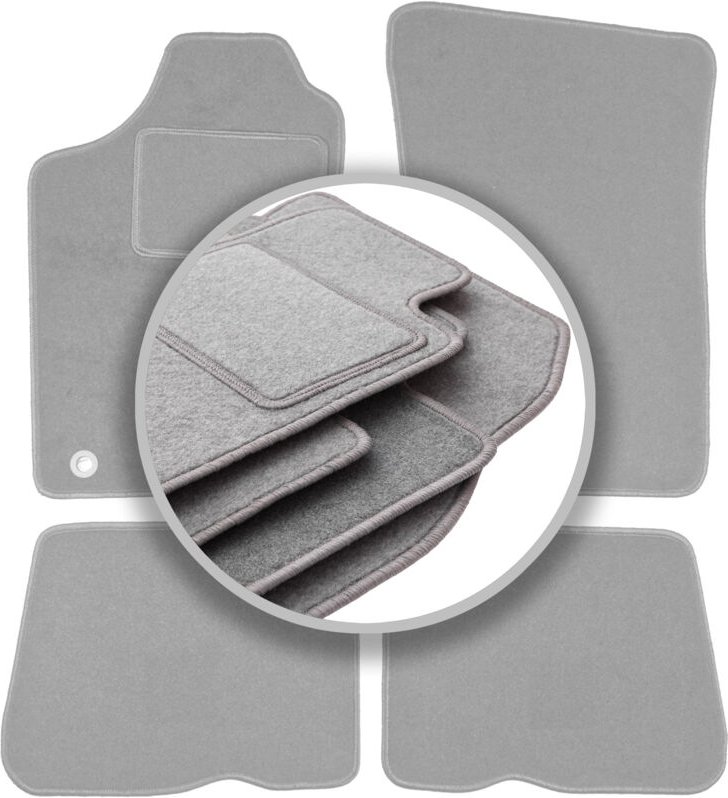 Graue Autofußmatten für: Renault 19 Cabrio, Fließheck, Limousine, Chamade (1988-1996)