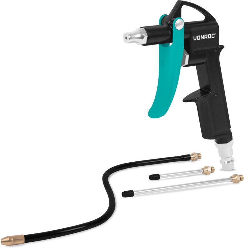 Thumbnail - Vonroc - pro Druckluft-Ausblaspistole – Inkl. 3 zusätzlicher Düsen – 10 bar – Universelle euro/din 7,2 mm Kupplung