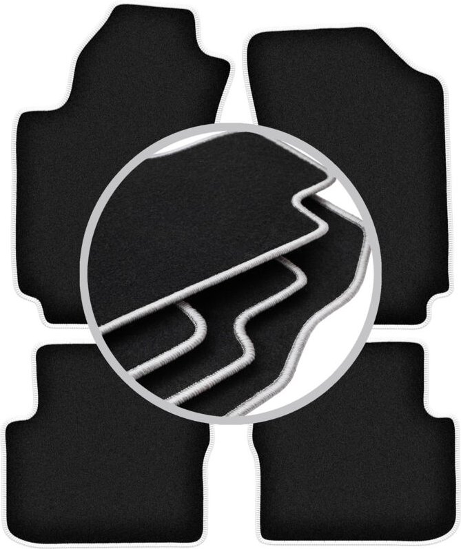 CARLUX-SILVER Autofußmatten für: Dodge Dart Limousine (2012-2016)
