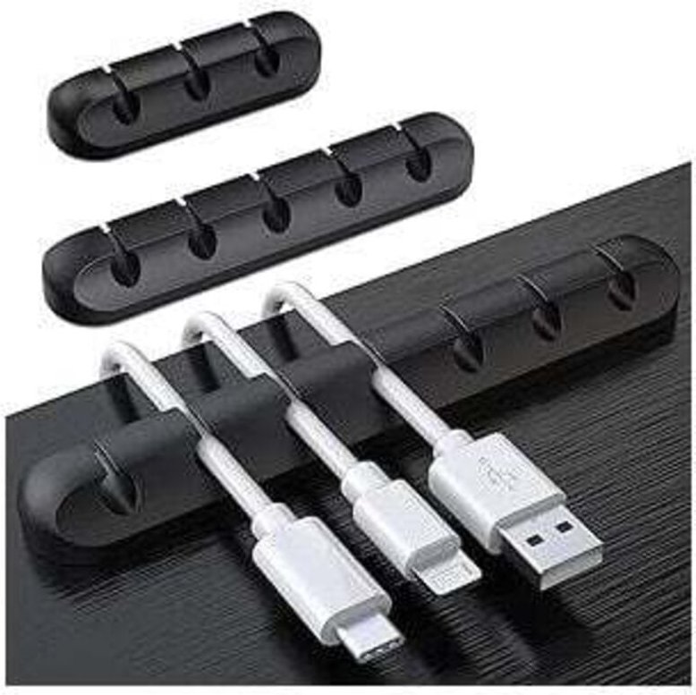 Kabelclips-Schreibtisch-Organizer, 3er-Pack Kabelhalter, Kabel-Organizer, Kabelmanagement, Kabelaufgeräumt für USB-Ladeg...