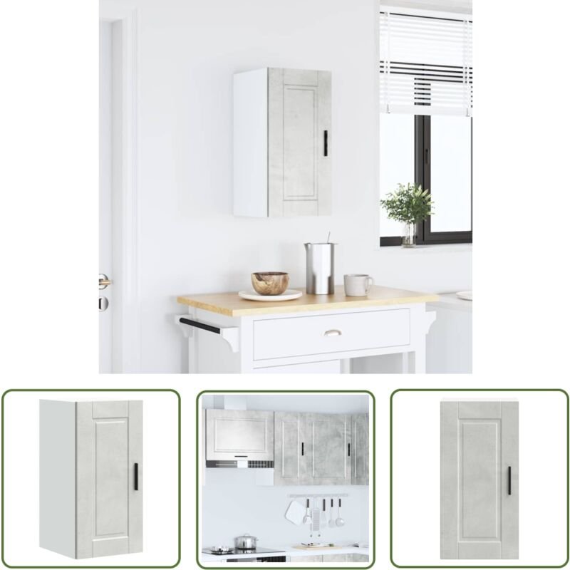 The Living Store - vidaXL Küchen-Hängeschrank Porto Betongrau Holzwerkstoff