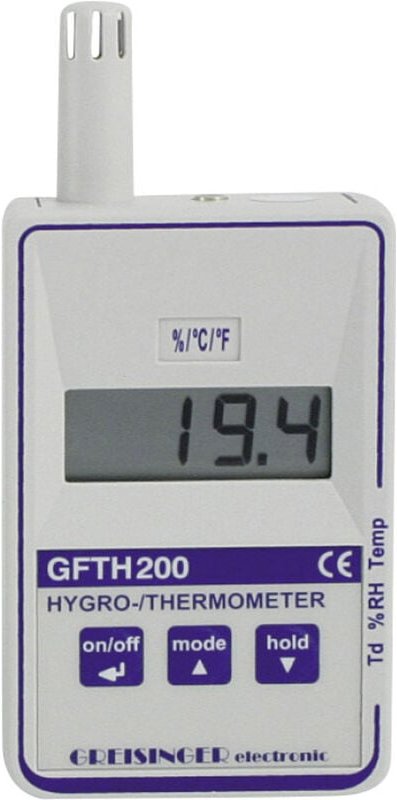 Gfth 200 Luftfeuchtemessgerät (Hygrometer) 0 % rF 100 % rF Taupunkt-/Schimmelwarnanzeige - Greisinger
