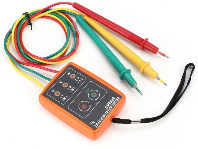 SM852B Drehstromprüfgerät, digitale Phasenanzeige, Detektor, LED-Summer, Sequenzzähler