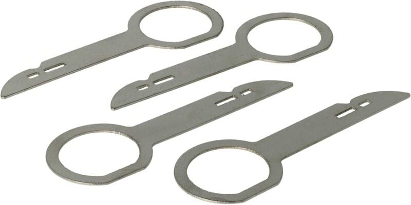 Vhbw - 4x Radio Entriegelungsbügel kompatibel mit Ford mcd, mfd Auto - Autoradio Entriegelungswerkzeug, 7 cm lang