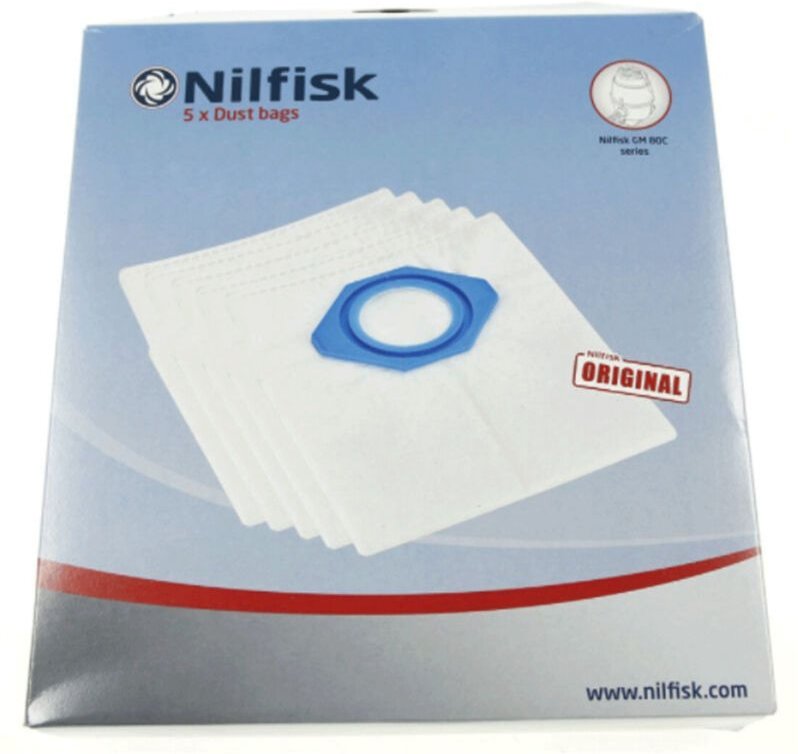 Ersatzteil - Schachtel mit 5 Papierbeuteln GS/GM80 - Nilfisk