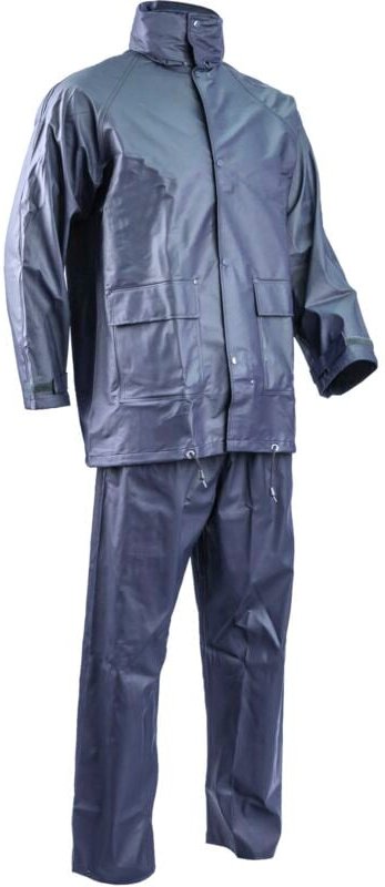 Arbeits-Regenbekleidung Set aus PU/PVC - Marineblau S - 38/40