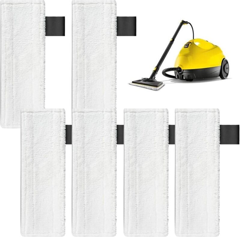 6 Stück Ersatztücher für Kär-cher Dampfreiniger für Kär-cher Mikrofaser Bodentücher Passend für Kär-cher Easyfix Modelle...