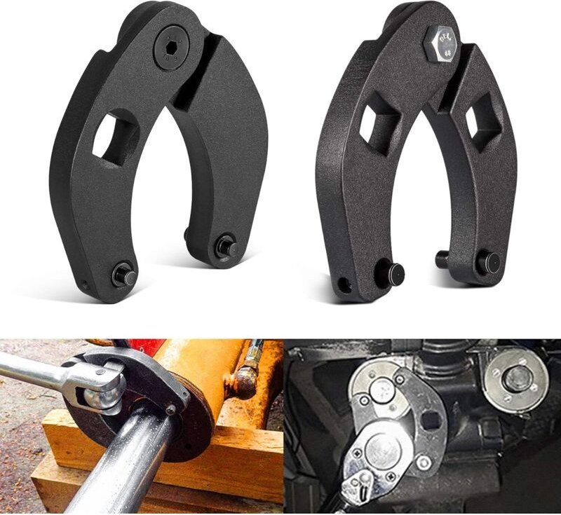 Hydraulikzylinder 1266 und 7463, verstellbarer Mutternschlüssel, 2er-Set – groß und klein