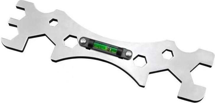 Dolaso - 1 Badezimmer-Universalschlüssel, sechseckige Wasserwaage aus rostfreiem, verdicktem Edelstahl, multifunktionale...