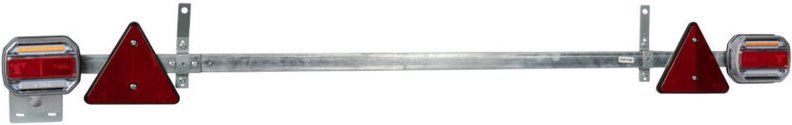 JBM54161 Teleskop-Anhängerkupplung mit 2 LED-Leuchten und 2 Reflektoren