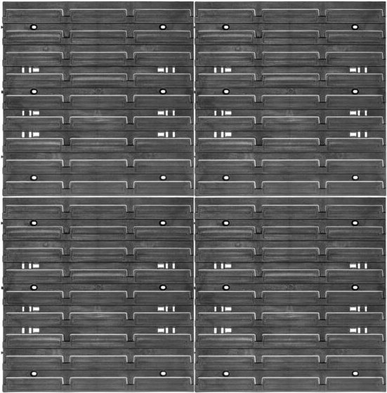 Werkstattwandregal, aus Kunststoff, Wandregal, Wandplatten, 78 x 78 cm - Kadax