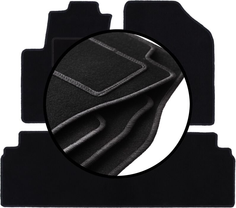 Komplettset Veloursmatten für: Kia Venga Minivan (2009-2017)