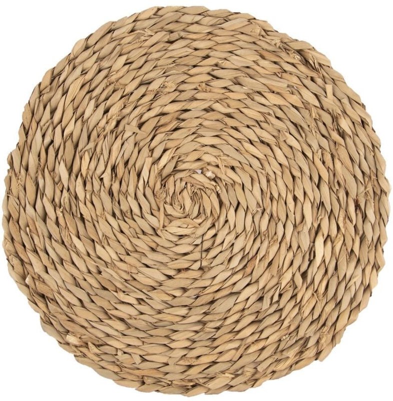 Northix - Natural round kitchen mat made of sawdust for all interiors