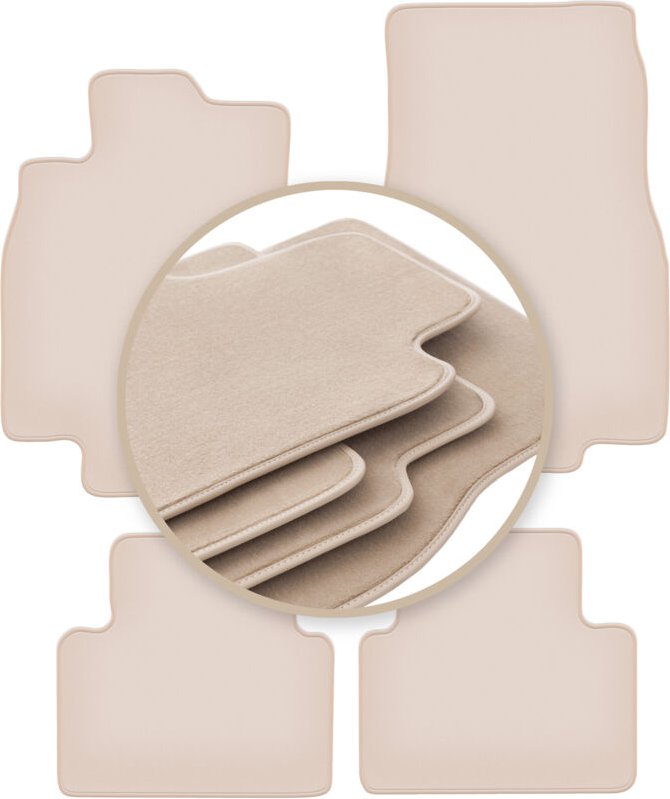 PREMIUM beige Matten für: Mercedes A-Klasse W169 Fließheck 2004-2012