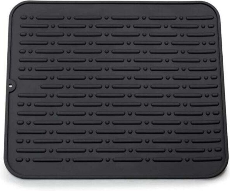 YMYNY XL Abtropfmatte aus Silikon, 45 x 40 cm, lebenslange Garantie (schwarz)