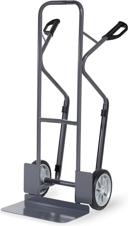 Fetra Stahlrohrkarre Höhe 1300 mm Schaufel 300x480mm 300kg Tragkraft mit ESD-Vollgummibereifung