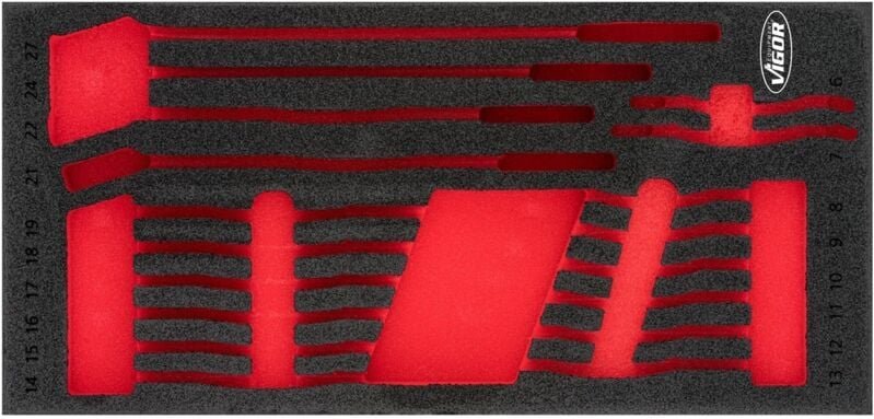 Thumbnail - Weichschaumeinlage ∙ leer ∙ V6723-L ∙ l x b x h: 393 mm x 188 mm x 35 mm