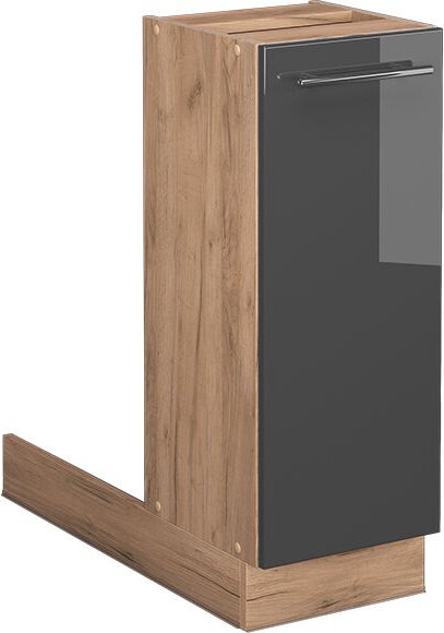 Vicco - Kücheninsel Fame-Line, Anthrazit Hochglanz, 30 cm ohne Arbeitsplatte