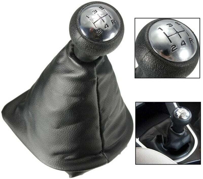 5-Gang-Schaltknauf mit Gamasche, kompatibel für Peugeot 307