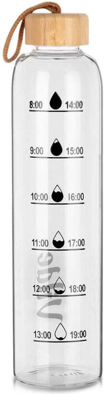 Glass water bottle 1 l