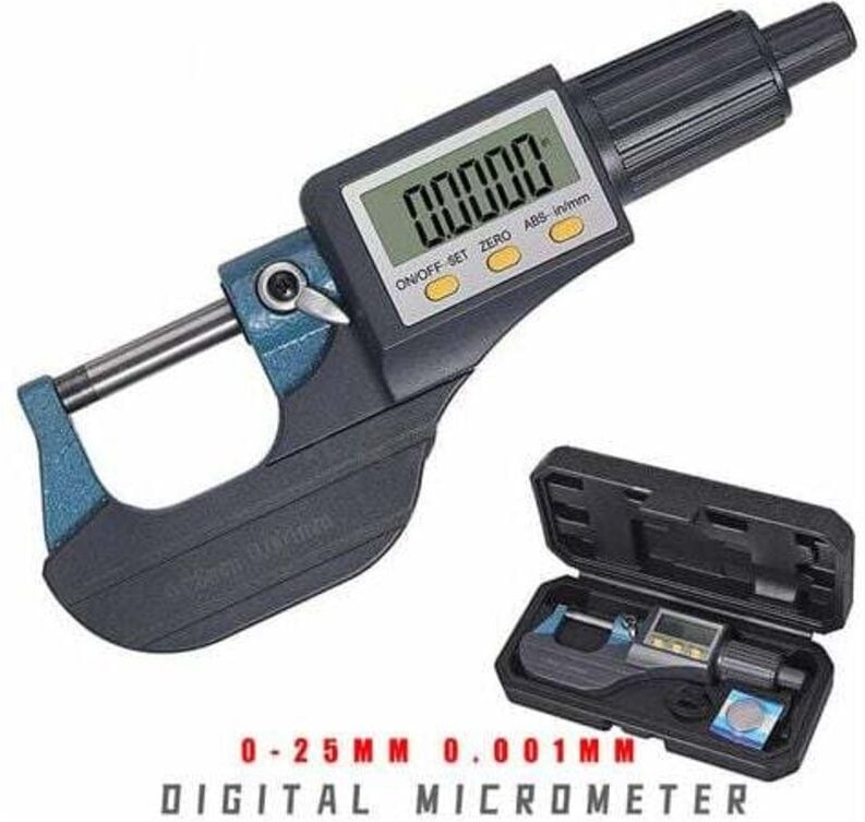 Thumbnail - Elektronisches Mikrometer, Mikrometer, Wandstärke, Mikrometer, Digitalanzeige, Mikrometer 0–25 mm, 0,001 mm