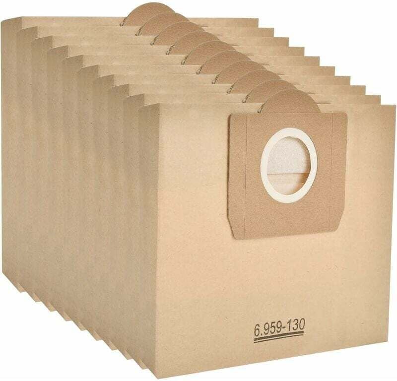 10 Papierfilterbeutel für Kärcher Staubsauger Kärcher 6.959-130 A2204 WD3300 MV3