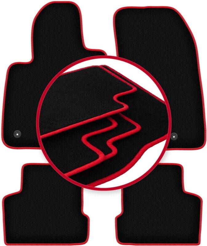 CARLUX-RED Autofußmatten für: Jeep Renegade SUV (2014-2019)