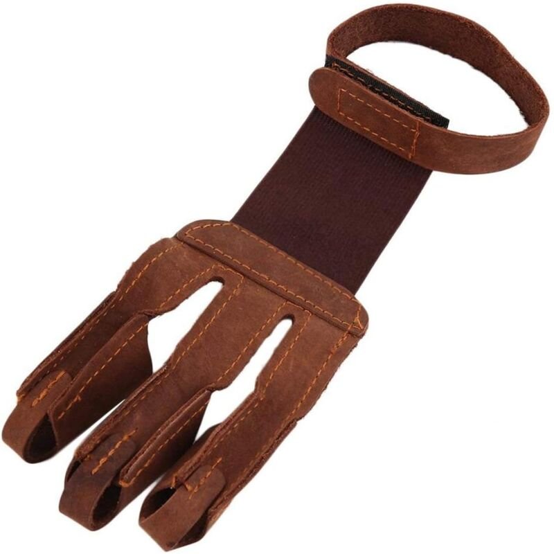 1 pc 3-Design Bogenschießen Finger Schützen Handschuh Ziehen Bogen Pfeil Bogenschießen Schießen Handschuh Leder Einzel H...