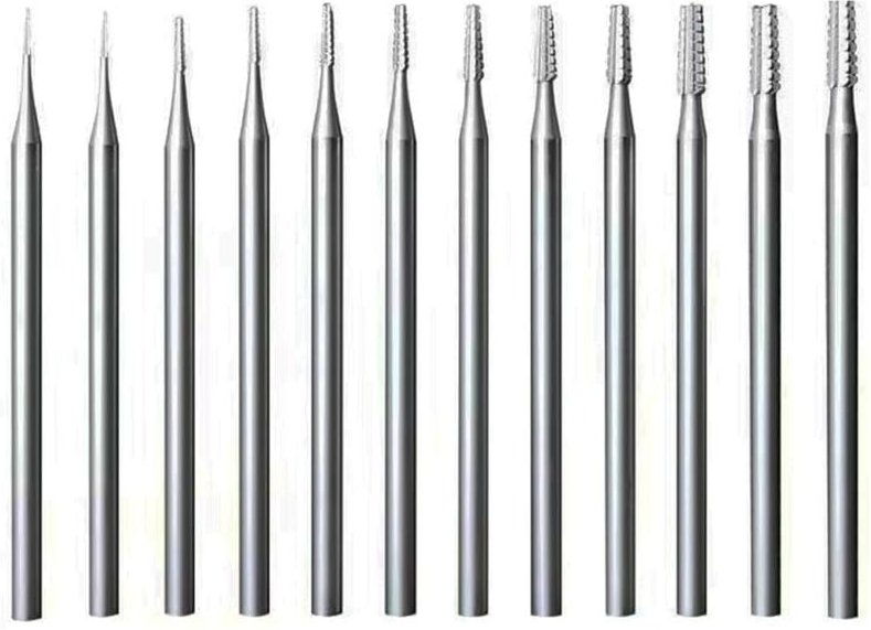 Thumbnail - Tlily - 12-teiliges Schmuckfräser-Set – 3/32-Zoll-Schaft, kegelförmig, Schnittform, Lapidar-Schmuckgravur-Bits, Schnitzw...