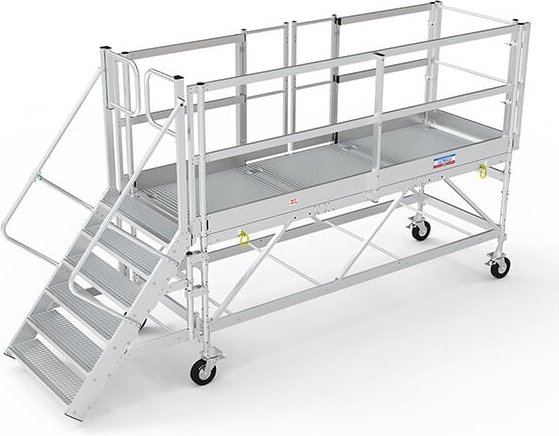 Matisère - Mobile Plattformtreppe - Länge 3.00m - Vollständiger Schutz - QMC3PT