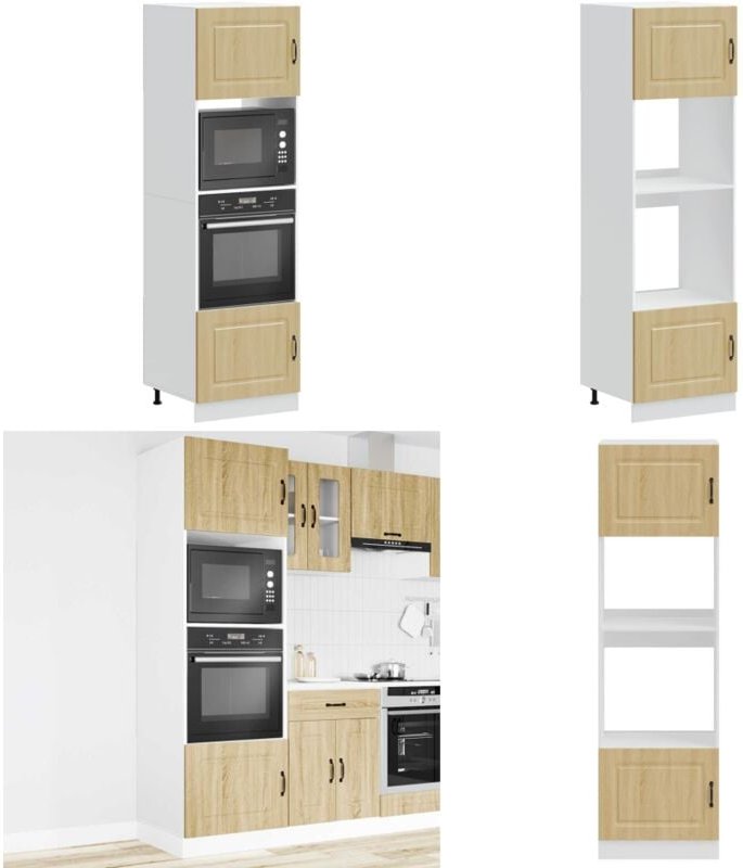 Herdumbauschränke 2 Stk. Lucca Sonoma-Eiche Holzwerkstoff - Vidaxl