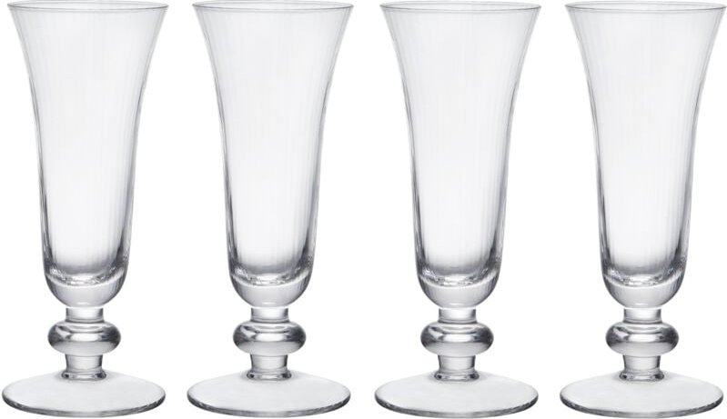 Mikasa Salerno Crystal Champagnergläser de, 170ml, Set de 4 Gläser de Klarer Feinkristall bleifrei mitkurzem Stiel und b...