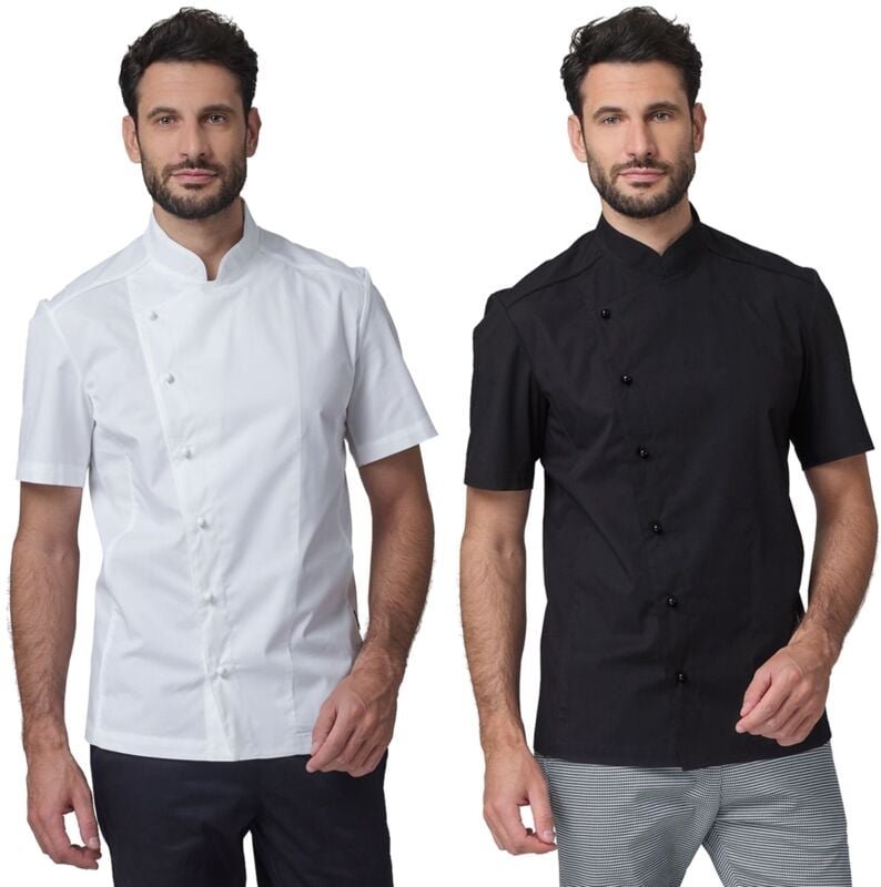 Nick Kurzarm-Kochjacke - l - Schwarze - Siggi