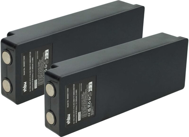 Vhbw - 2x Akku Ersatz für Scanreco 16131, 17162, 592, 1026, 13445 für Industrie-Funkfernsteuerung Fernbedienung (2000 mA...